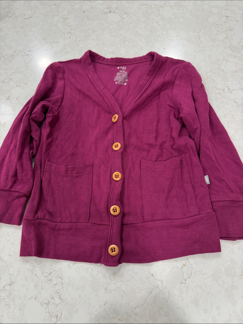 Kyte Baby Bamboo Jersey Cardigan Fall 2021 Dahlia